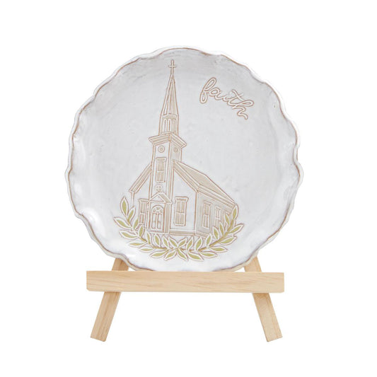 Faith Plate and Easel Set