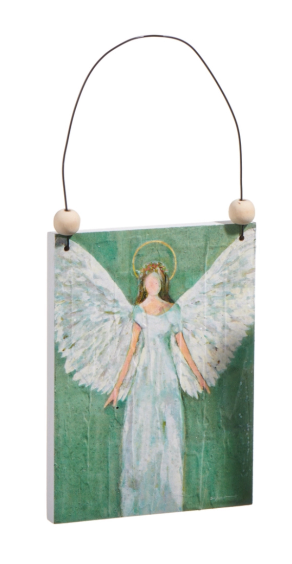 5” Guardian Angel Rectangle Ornament