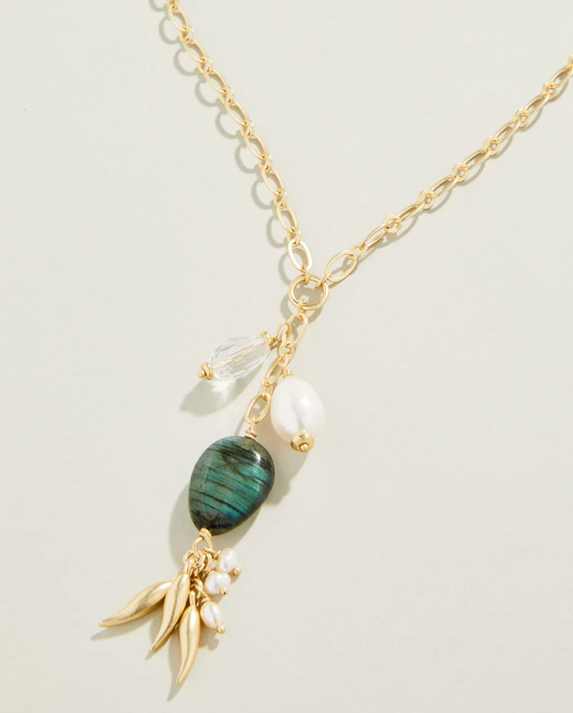 Harper Necklace 30” Pearl/Grey