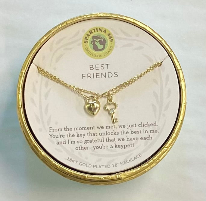 Sea La Vie Best Friends/Lock and Key Necklace (gold)
