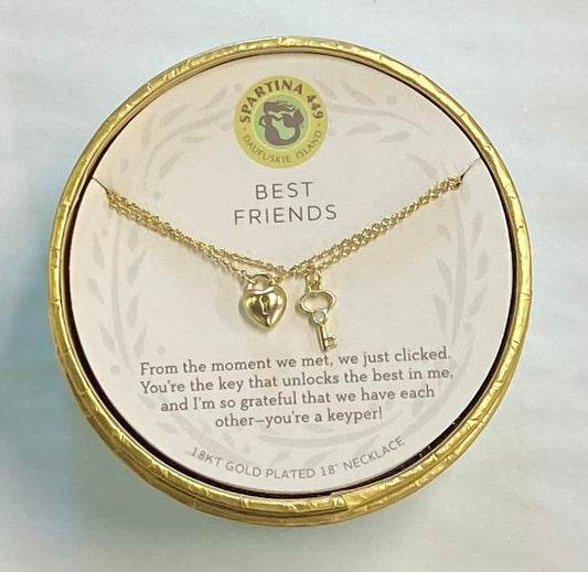 Sea La Vie Best Friends/Lock and Key Necklace (gold)