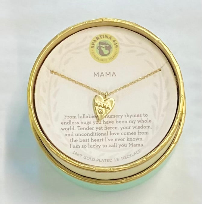 Sea La Vie Mama is Always in my Heart/Heart Necklace (gold)