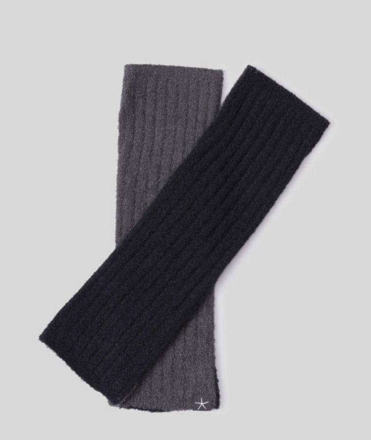 CozyChic Ribbed Color Blocked Fingerless Gloves