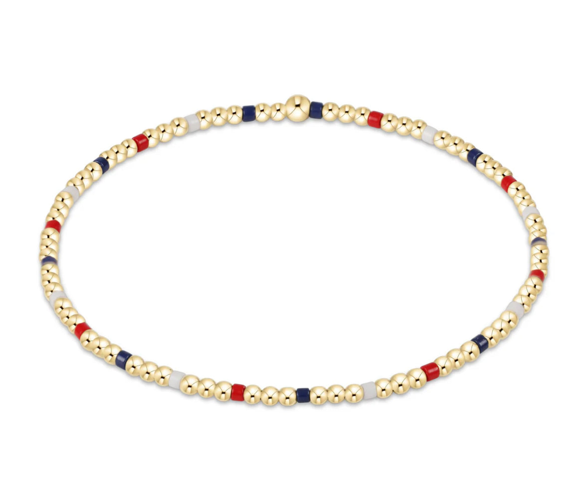 Hope Sincerity Pattern 2mm Bead Bracelet