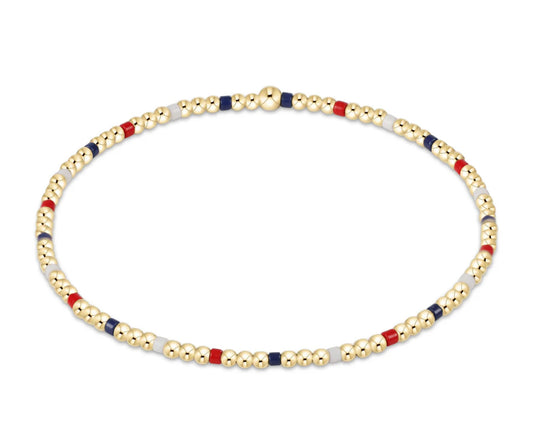 Hope Sincerity Pattern 2mm Bead Bracelet