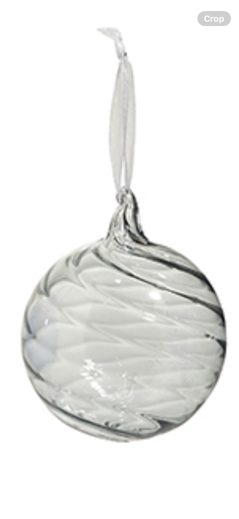 Blue Blown Glass Ornament
