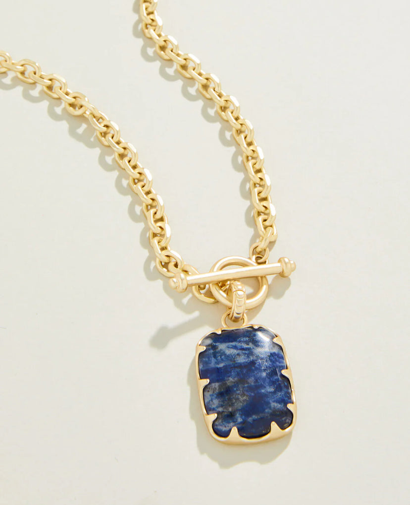 Coralie Toggle Necklace 18” Blue