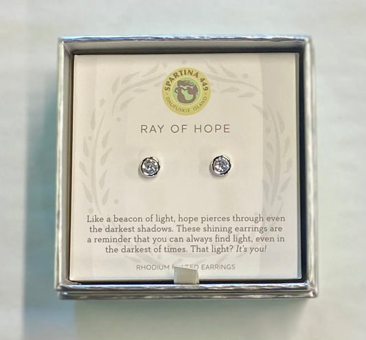 Sea La Vie Ray of Hope/Gem Stud Earrings (silver)