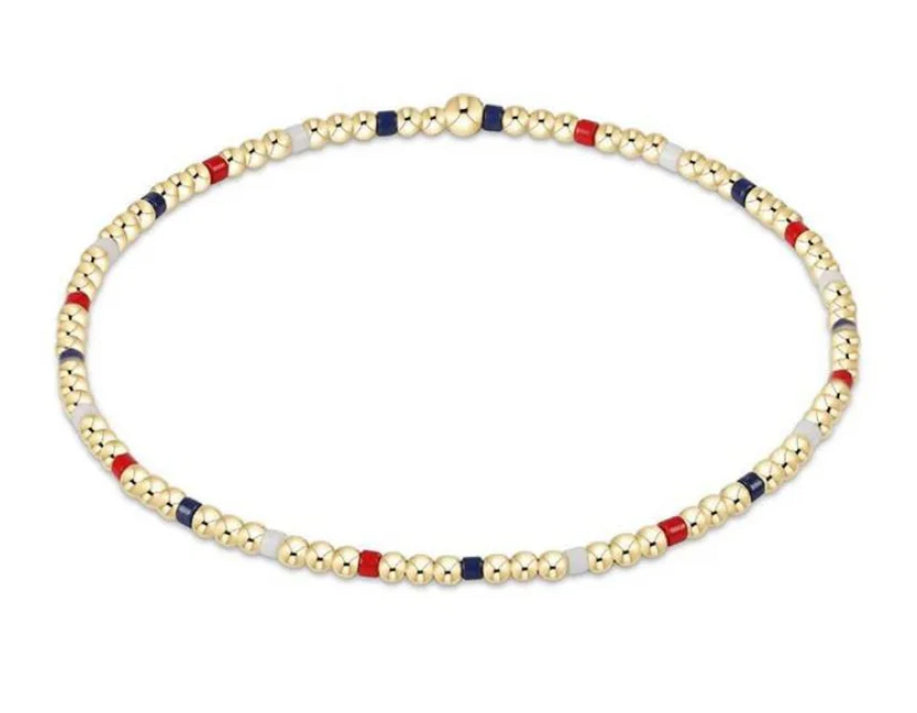 Hope Sincerity Pattern 2mm Bead Bracelet