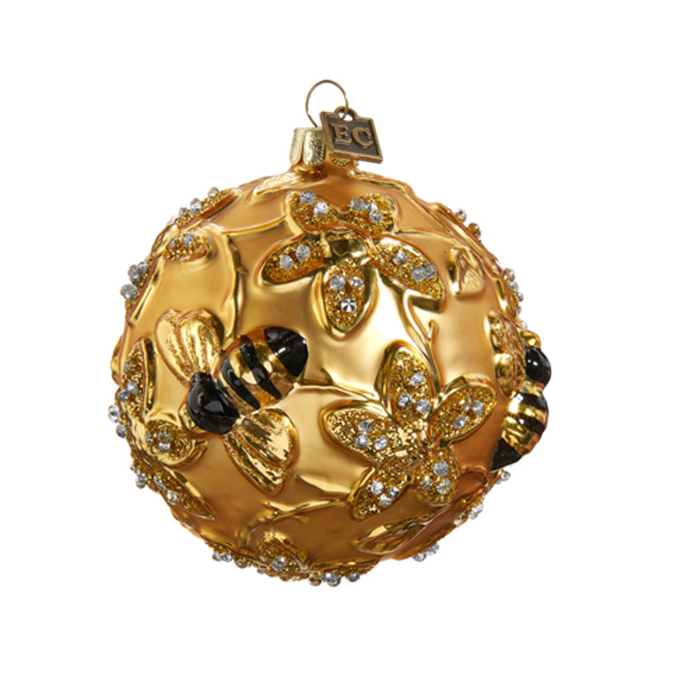 EC Gilded Bee Ornament Ball
