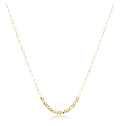 16" necklace gold - classic beaded bliss - 2.5mm gold