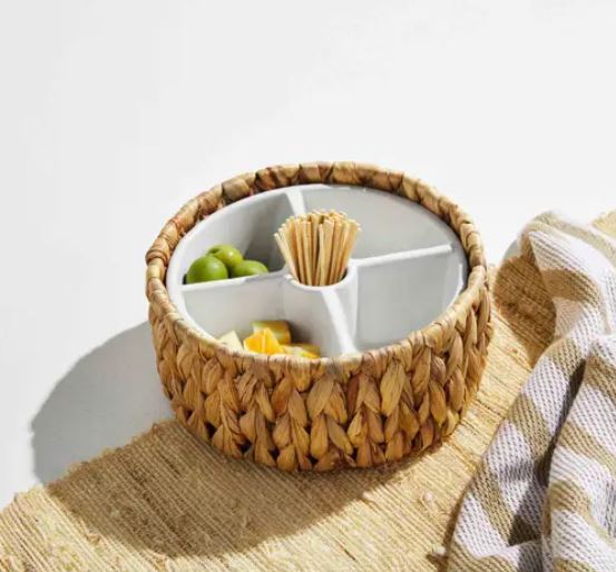 Woven Toothpick Server Set