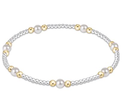 Purpose Pearl 4mm Mixed Metal Bracelet