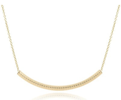16" necklace gold - bliss bar textured gold