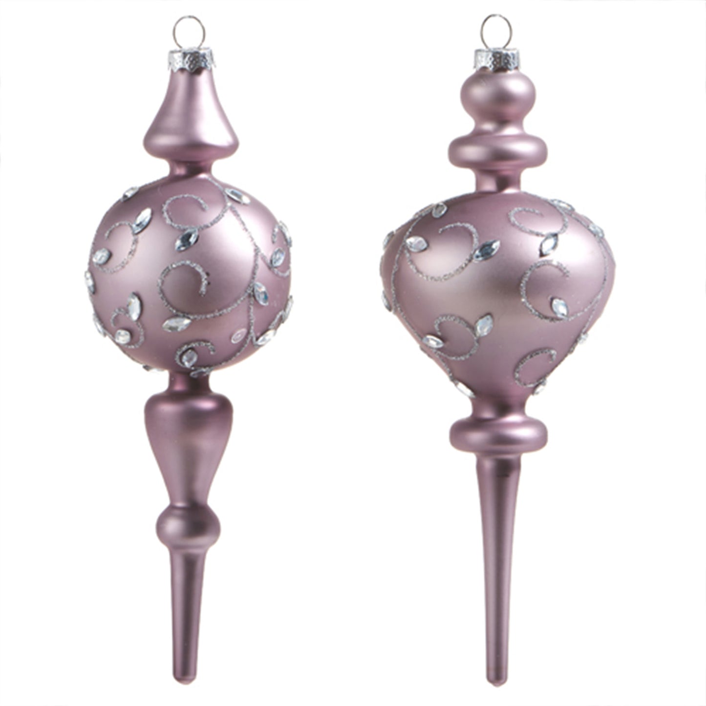 Jeweled Purple Finial Ornament