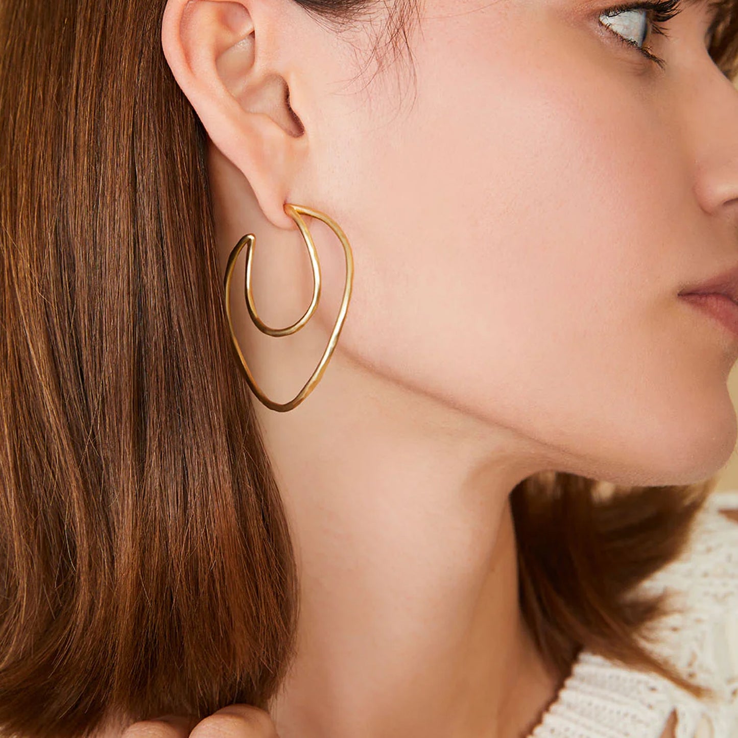 Winding Oak Hoop Earrings