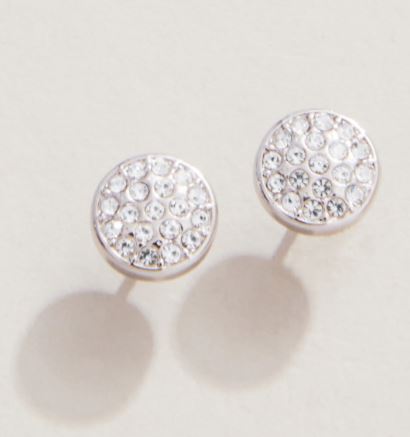 Sea La Vie Stronger/Pave Stud Earrings (Silver)