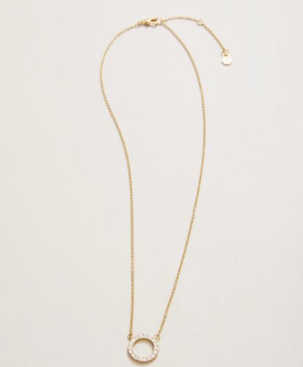 Sea La Vie Thankful/Pave Ring Necklace (gold)