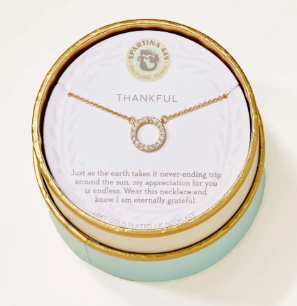 Sea La Vie Thankful/Pave Ring Necklace (gold)