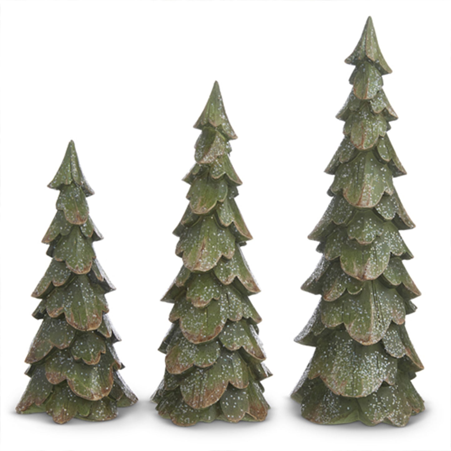 Green Wood Carved Trees