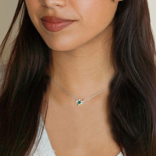 Delicate Dune Turtle Necklace