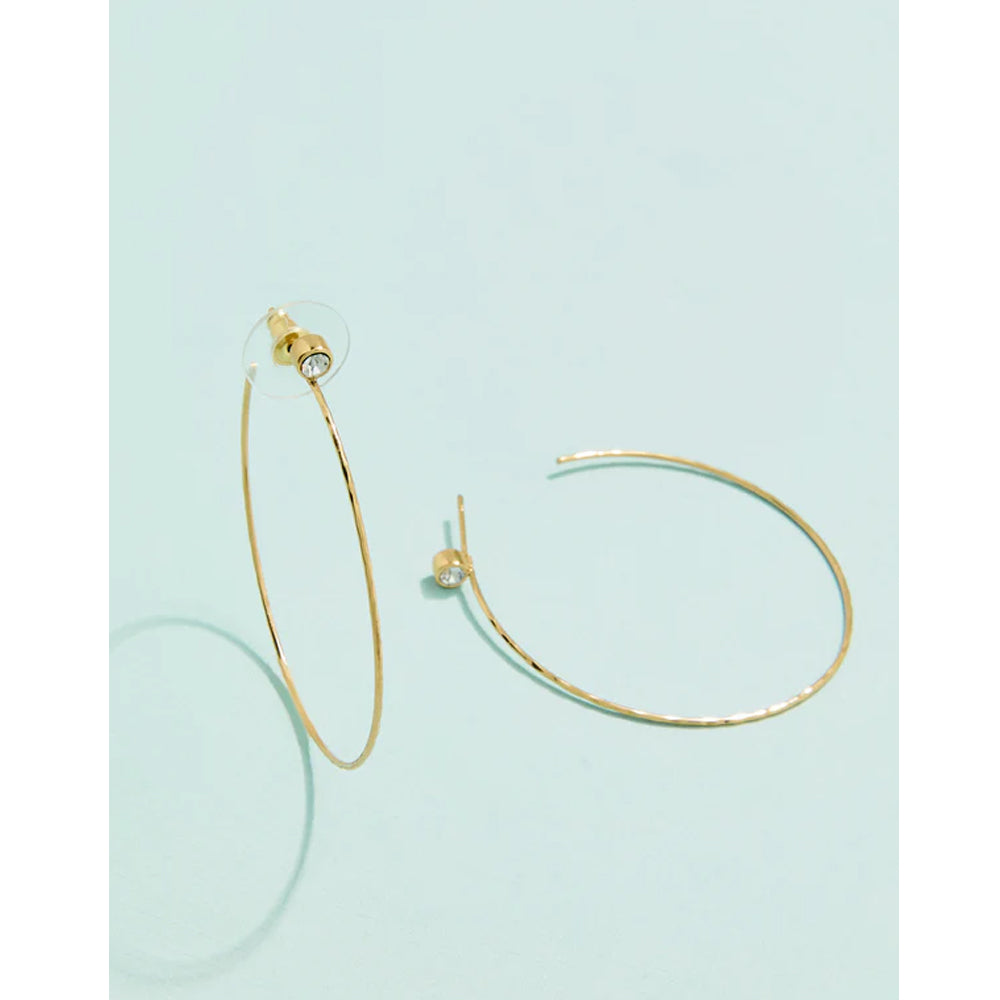 SP Ultrathin Hoop Earrings 45mm Crystal