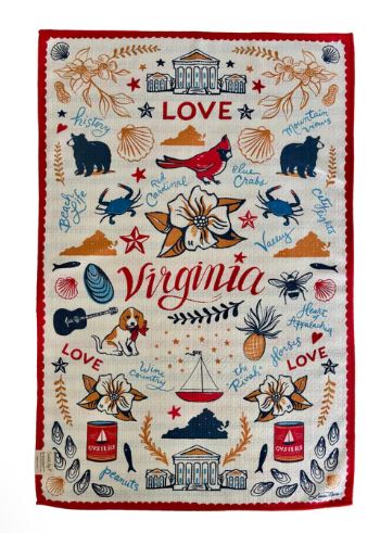 Virginia Love Tea Towel