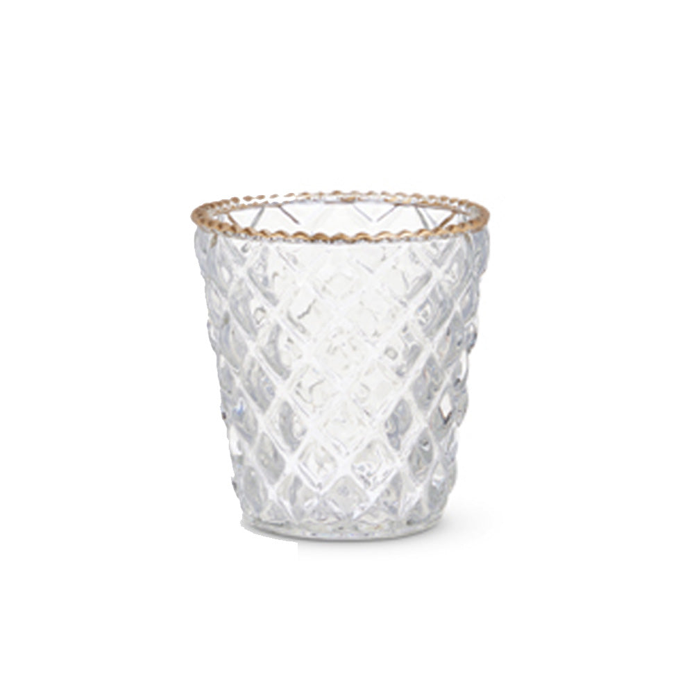 Gold Rim Glass Votives
