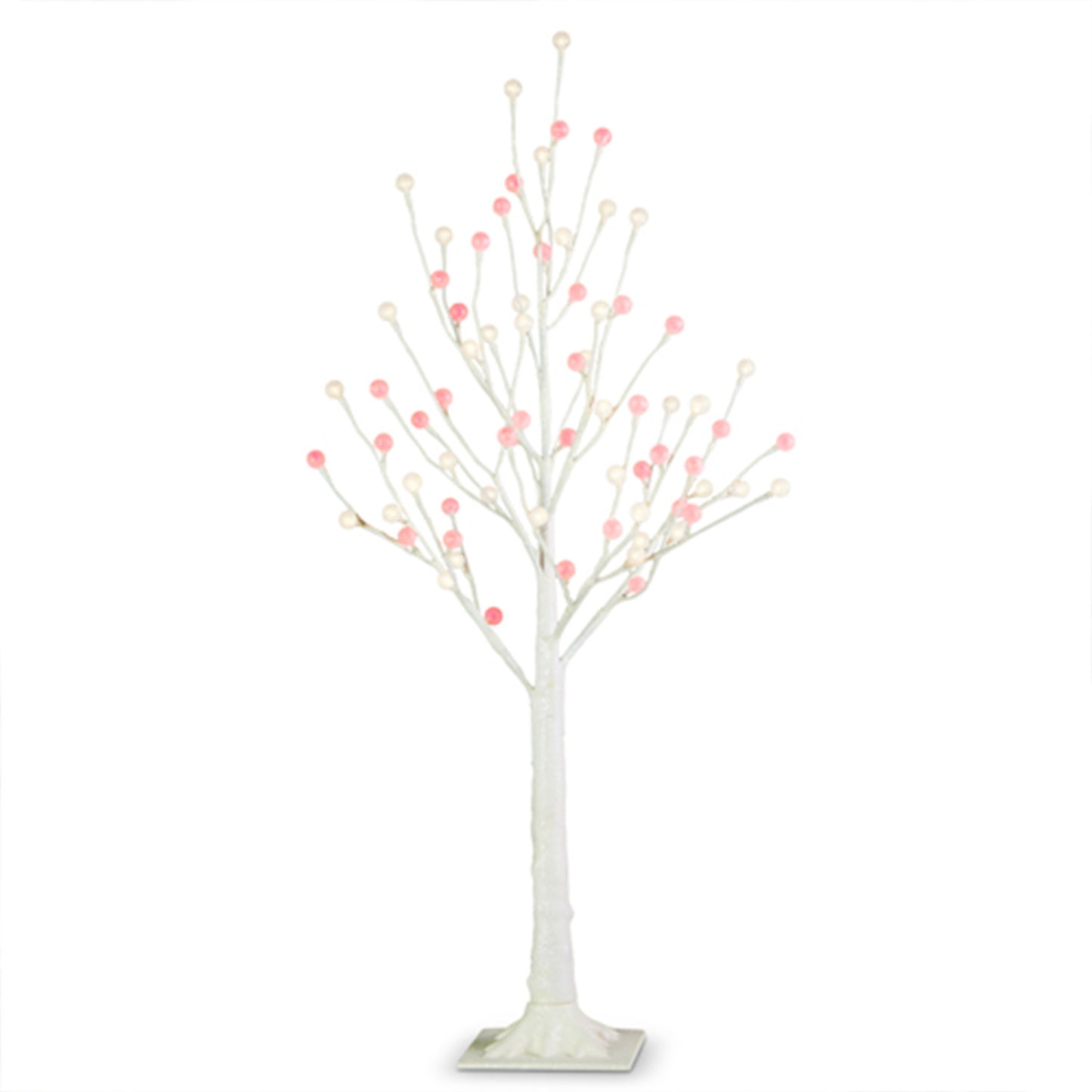 White Glitter Lighted Tree