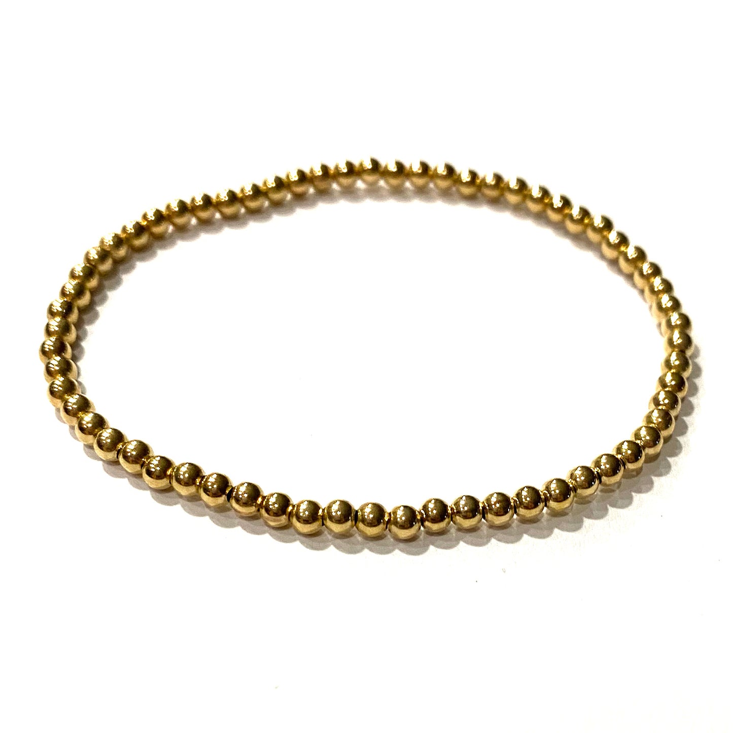 Classic Gold 3mm Bead Bracelet
