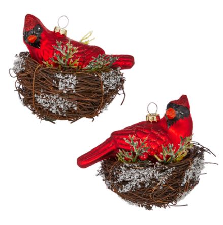 Cardinal in Nest Ornament