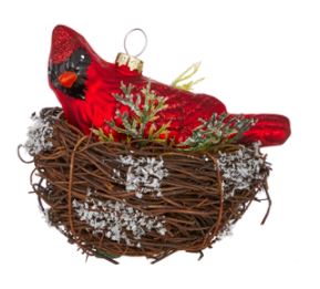 Cardinal in Nest Ornament