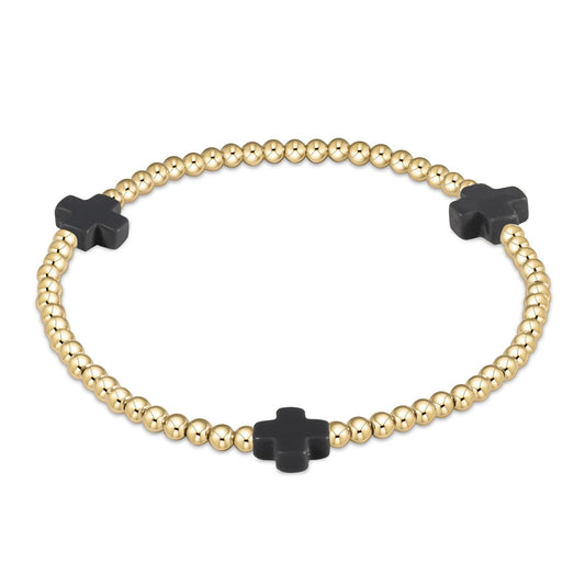 Signature Cross Pattern 3mm Bead Bracelet EXTENDS