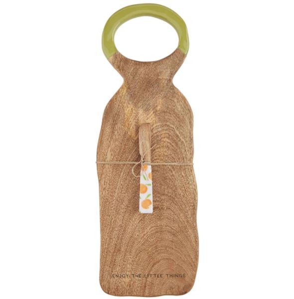 Green Handle Floral Handle Board Set