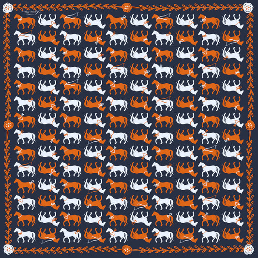 Spirit Horse In Navy Bandana Scarf (UVA)