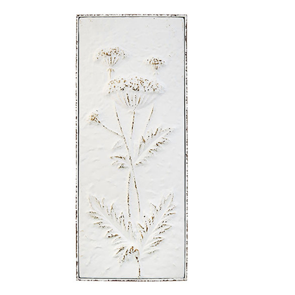 Wildflower Panel Embossed Metal Wall Art