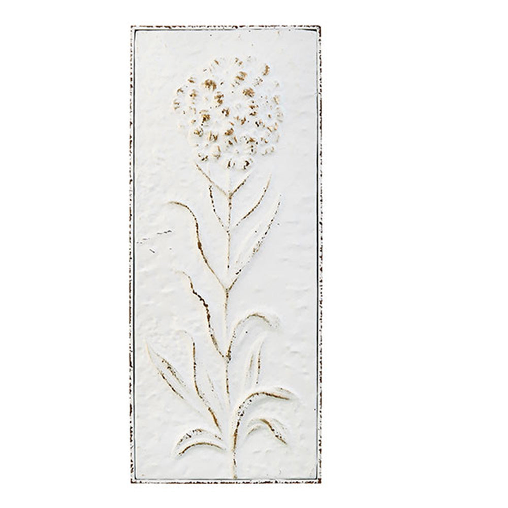 Wildflower Panel Embossed Metal Wall Art