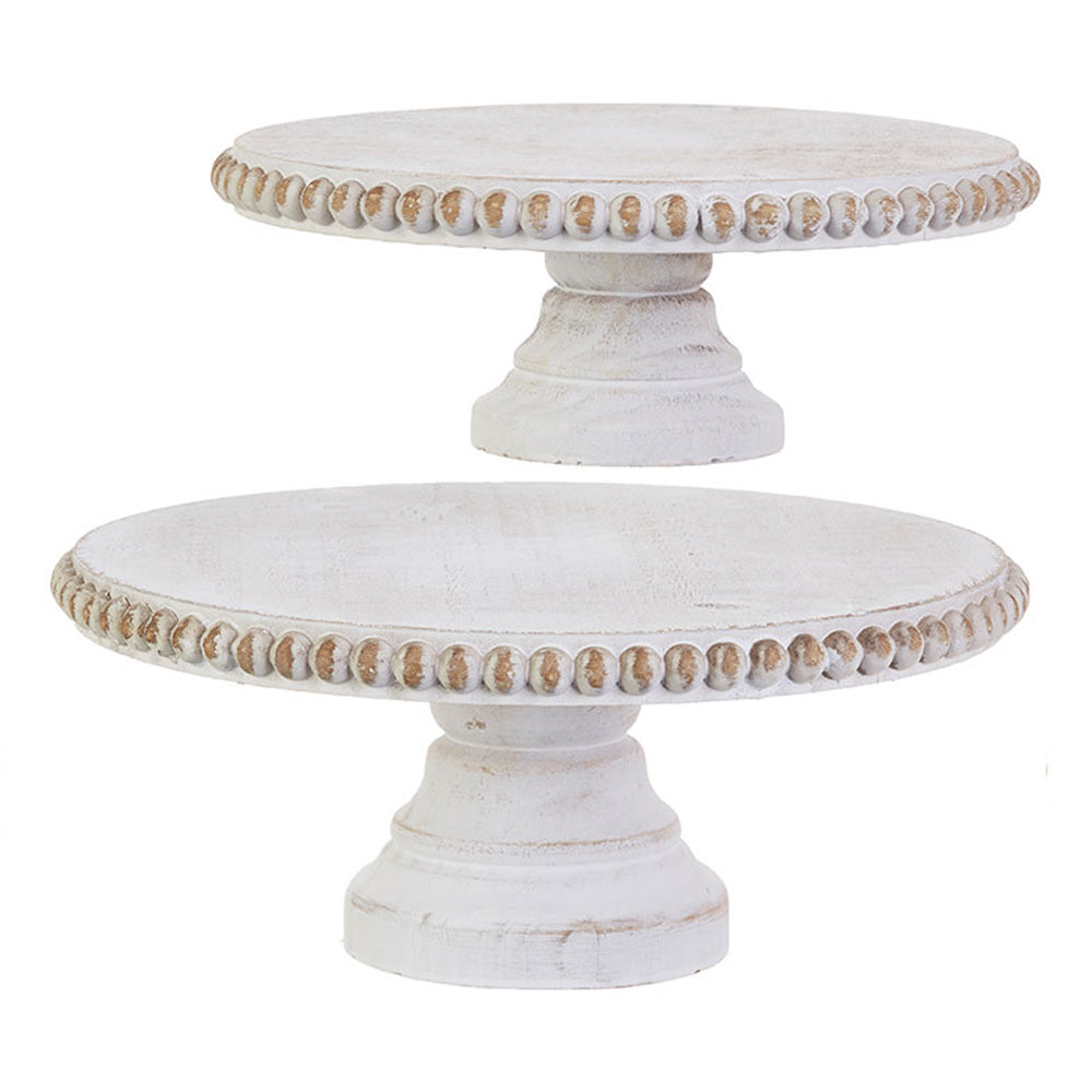 Distressed Beaded Edge Pedestals