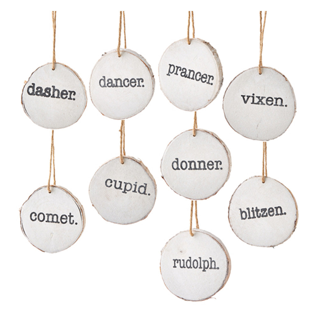 Santa's Reindeer Disc Ornament