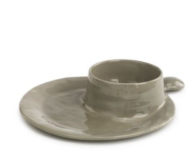 Soup & Sandwich Plate - Dark Gray