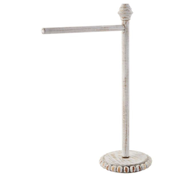White Wood Hand Towel Holder
