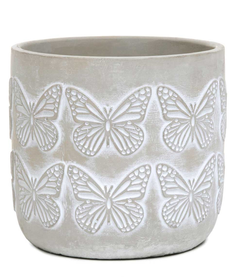 Butterfly Beauty Concrete Pot