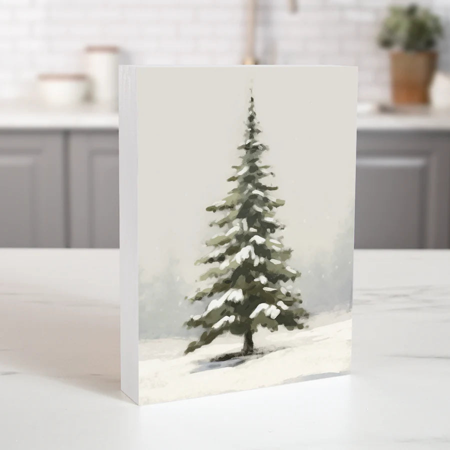 Holiday Wood Block Decor