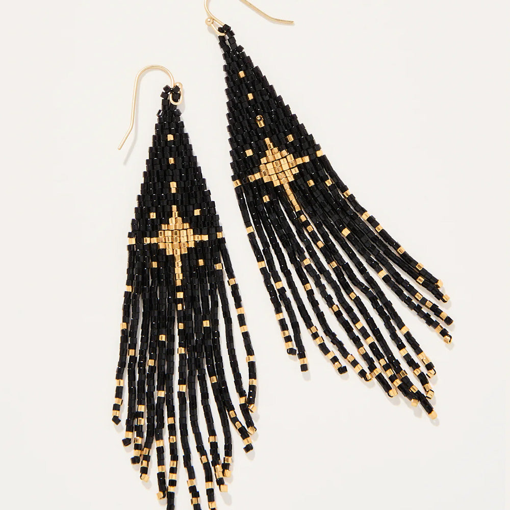 Bitty bead earrings starry night