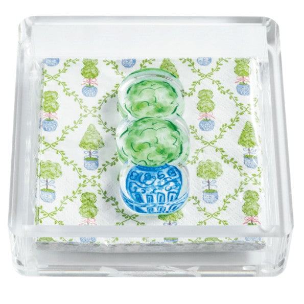 Topiary Napkin Holder and Weight Set