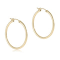 Round Gold 1.25 Hoop-Textured