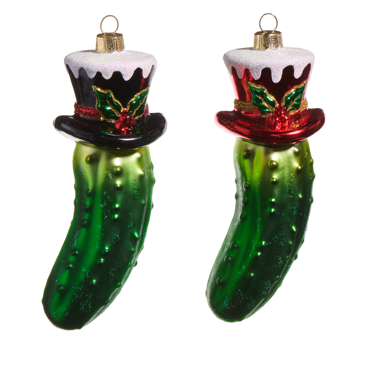 Pickle in a Hat Ornament