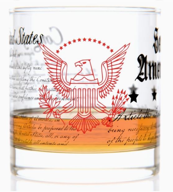2nd Amendment - Historical - Whiskey Rocks Glass - 11 oz
