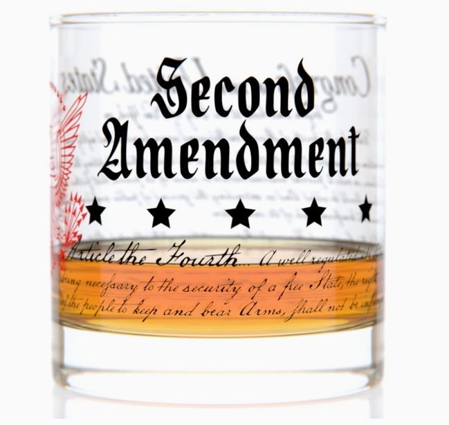 2nd Amendment - Historical - Whiskey Rocks Glass - 11 oz