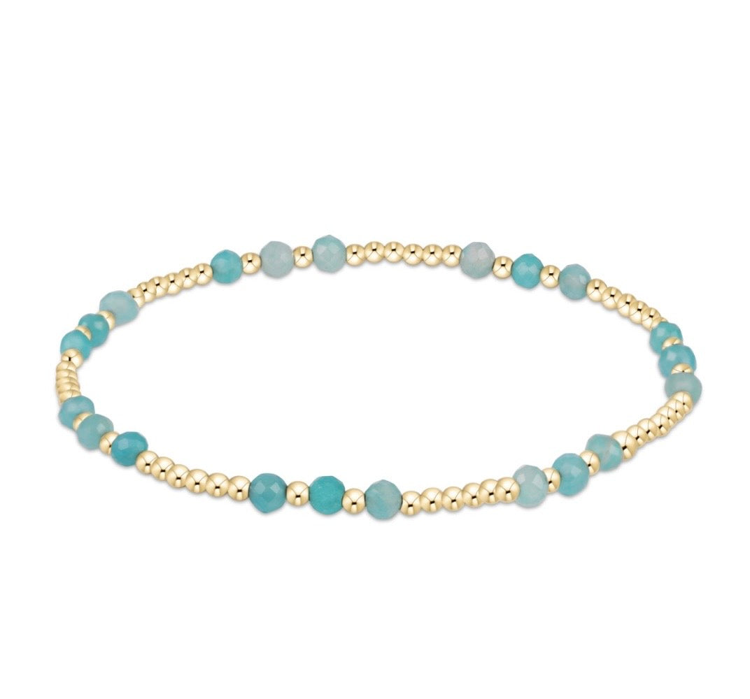 Joy Gemstone 3mm Bracelet- Amazonite